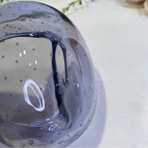 Vintage Purple Controlled Bubble Bullicante Ashtray Trinket Dish Glass Bowl - Picture 8 of 8